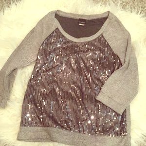 Sequin sparkling casual top